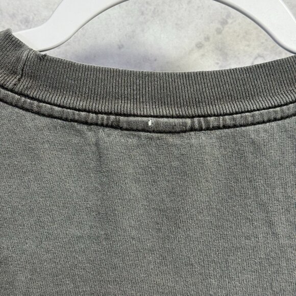 Vintage Palau Shark T Shirt Mens Medium 20x27.5 Faded Black Y2K Surf - Picture 11 of 14